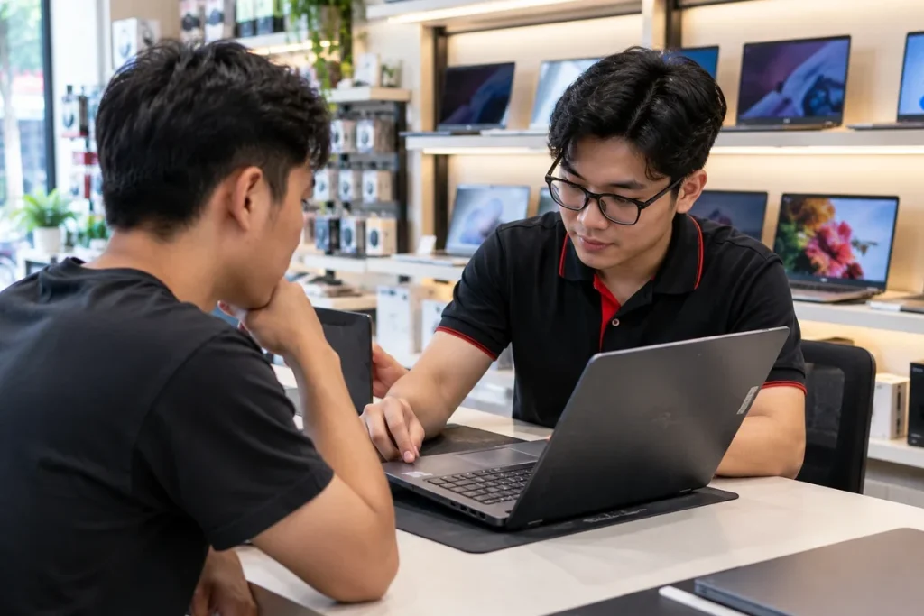 Thu cũ đổi mới laptop: quy trình định giá và cách nhận trợ giá