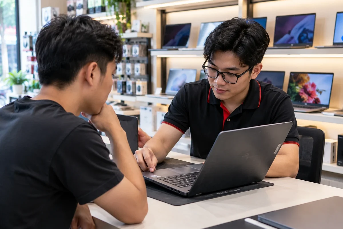 Thu cũ đổi mới laptop: quy trình định giá và cách nhận trợ giá